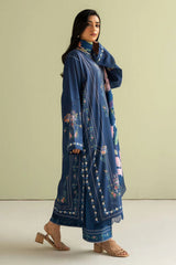 (MF1230) ZARASHAHJAHAN| UNSTITCHED 3PC HEAVY EMB LAWN WITH PRINTED CHIFFON DUPATTA