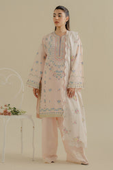 (MF1251) ZARASHAHJAHAN| UNSTITCHED 3PC HEAVY EMB PREMIUM LAWN WITH PRINTED CHIFFON DUPATTA