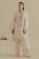 (MF1251) ZARASHAHJAHAN| UNSTITCHED 3PC HEAVY EMB PREMIUM LAWN WITH PRINTED CHIFFON DUPATTA