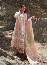 (MF1244) CRIMSON| UNSTITCHED 3PC HEAVY CHIKKANKARI PREMIUM LAWN WITH READY TO WEAR 4SIDE CUTWORK KHAADI-NET EMB DUPATTA
