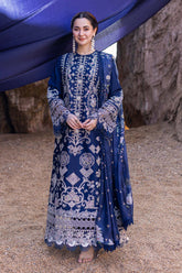 (MF512) |QALAMKAR| UNSTITCHED 3PC ON HEAVY EMB LAWN WITH READY TO WEAR SLUB PRINTED DUPATTA