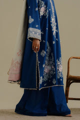 (MF1249) ZARASHAHJAHAN| UNSTITCHED 3PC HEAVY EMB PREMIUM LAWN WITH PRINTED CHIFFON DUPATTA