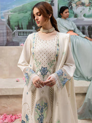 QALAMKAR ON UNSTITCHED 3PC HEAVY DHANAK EMB WITH DHANAK EMB SHAWL