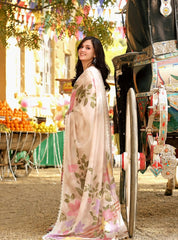 (MF1212) ANEELAS| UNSTITCHED 3PC HEAVY EMB PREMIUM LAWN WITH READY TO WEAR SILK PRINTED AND EMB DUPATTA