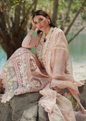 (MF1244) CRIMSON| UNSTITCHED 3PC HEAVY CHIKKANKARI PREMIUM LAWN WITH READY TO WEAR 4SIDE CUTWORK KHAADI-NET EMB DUPATTA