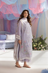 (MF1219) SOBIA NAZIR| UNSTITCHED 3PC HEAVY EMB LAWN WITH READY TO WEAR CUT WORK CHIFFON EMB DUPATTA