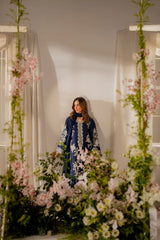 (MF1209) VINTAGE| UNSTITCHED 3PC HEAVY EMB PREMIUM LAWN WITH BAMBER CHIFFON DUPATTA
