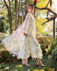 (MF002) MARIA.B| UNSTITCHED 3PC HEAVY EMB PREMIUM LAWN WITH READY TO WEAR CHIFFON PRINTED AND EMB DUPATTA
