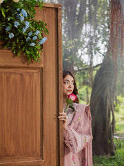 (MF123) PARISHAY| UNSTITCHED 3PC HEAVY EMB PREMIUM LAWN WITH READY TO WEAR EMB 4 SIDE KHAADI NET DUPATA