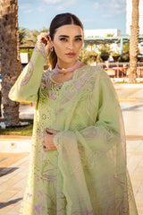 (MF1226) RANG RASIYA| UNSTITCHED 3PC HEAVY EMB LAWN WITH READY TO WEAR CHIFFON EMB DUPATTA