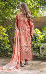(MF1248)ASIFA AND NABEEL| UNSTITCHED 3PC HEAVY EMB PREMIUM LAWN WITH READY TO WEAR CUTWORK CHIFFON EMB DUPATTA