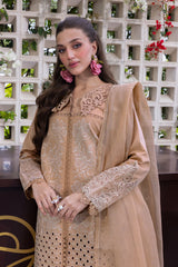 (MF1224) RANG RASIYA| UNSTITCHED 3PC HEAVY EMB LAWN WITH READY TO WEAR KHAADI-NET EMB DUPATTA