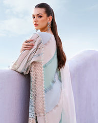 (MF1299) MARIA.B| UNSTITCHED 3PC CHIKKANKARI HEAVY EMB PREMIUM LAWN WITH READY TO WEAR SILK AND EMB DUPATTA