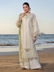 (MF1288) FLOSSIE| UNSTITCHED 3PC HEAVY CHIKKANKARI PREMIUM LAWN WITH PREMIUM CHIFFON EMB DUPATTA