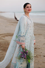 (MF006)QALAMKAR|UNSTITCHED 3PC HEAVY EMB PREMIUM LAWN WITH READY TO WEAR KHAADI-NET EMB DUPATTA