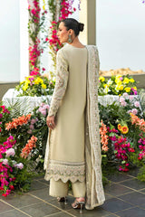 MF225) AKBAR ASLAM| UNSTITCHED 3PC HEAVY CHIKKANKARI EMB PREMIUM LAWN WITH READY TO WEAR EMB CHIFFON DUPATTA