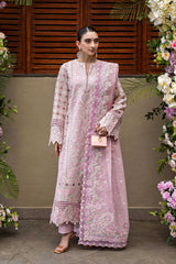 (MF226) AKBAR ASLAM| UNSTITCHED 3PC HEAVY EMB PREMIUM LAWN WITH READY TO WEAR EMB KHAADI NET DUPATTA