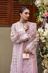 (MF226) AKBAR ASLAM| UNSTITCHED 3PC HEAVY EMB PREMIUM LAWN WITH READY TO WEAR EMB KHAADI NET DUPATTA