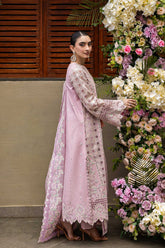 (MF226) AKBAR ASLAM| UNSTITCHED 3PC HEAVY EMB PREMIUM LAWN WITH READY TO WEAR EMB KHAADI NET DUPATTA