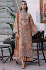 (MF227) MOTIFZ| UNSTITCHED 3PC HEAVY EMB PREMIUM LAWN WITH READY TO WEAR EMB KHAADI NET DUPATTA 