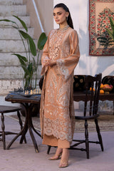 (MF227) MOTIFZ| UNSTITCHED 3PC HEAVY EMB PREMIUM LAWN WITH READY TO WEAR EMB KHAADI NET DUPATTA 
