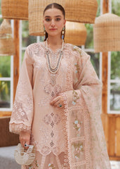 (MF228) CRIMSON| UNSTITCHED 3PC HEAVY EMB PREMIUM LAWN WITH READY TO WEAR EMB KHAADI NET DUPATTA