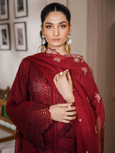 (MF229) BINLIYAS| UNSTITCHED 3PC HEAVY EMB PREMIUM LAWN WITH READY TO WEAR EMB CHIFFON DUPATTA 