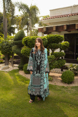 (MF230) ANEELAS| UNSTITCHED 3PC HEAVY EMB PREMIUM LAWN WITH READY TO WEAR EMB KHAADI NET DUPATTA