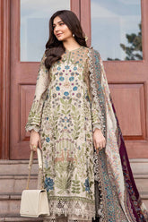 (MF231) MARIA.B| UNSTITCHED 3PC HEAVY EMB PREMIUM LAWN WITH READY TO WEAR EMB KHAADI NET DUPATTA 