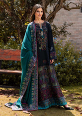 MF1339| MUSHQ UNSTITCHED 3PC HEAVY EMB PREMIUM DHANAK WITH READY TO WEAR EMB DHANAK SHAWL