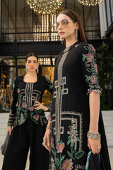 MF1344| MARIA.B UNSTITCHED 3PC HEAVY EMB PREMIUM DHANAK WITH WOOL PRINTED SHAWL