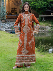 MF1354| BATIK UNSTITCHED 3PC HEAVY EMB PREMIUM DHANAK WITH DHANAK EMB SHAWL