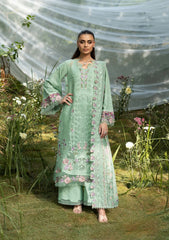 MF1348| ELAF UNSTITCHED 3PC HEAVY EMB PREMIUM DHANAK WITH READY TO WEAR EMB & PRINTED WOOL SHAWL