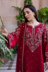 MF1352| BATIK UNSTITCHED 3PC HEAVY EMB PREMIUM DHANAK WITH DHANAK SHAWL