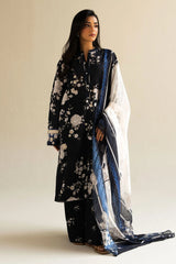 Digital printed Lawn with 4 side printed Lawn Dopatta