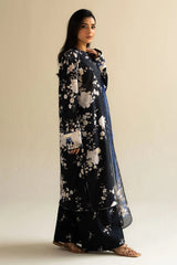 Digital printed Lawn with 4 side printed Lawn Dopatta