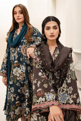 Digital Lawn with 4 side printed Lawn Dopatta