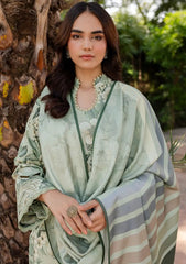 Digital Lawn with 4 side printed Lawn Dopatta