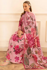 Digital Lawn with 4 side printed Lawn Dopatta