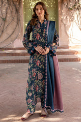 Digital Lawn with 4 side printed Lawn Dopatta side