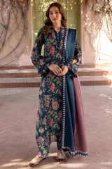 Digital Lawn with 4 side printed Lawn Dopatta side