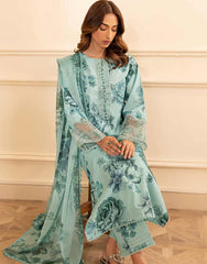 Digital Lawn with 4 side printed Lawn Dopatta