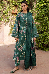 Digital Lawn with 4 side printed Lawn Dopatta