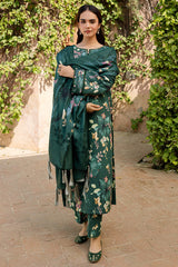 Digital Lawn with 4 side printed Lawn Dopatta