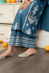 Emb Lawn with voil diamond Dopatta