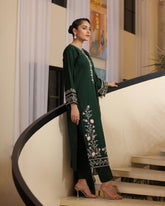 Emb Lawn with plain trouser