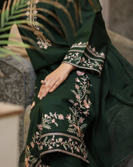 Emb Lawn with plain trouser