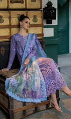 Emb Lawn with Diamond printed Dopatta