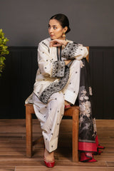 Emb Lawn with Digital Dimond print Dopatta