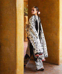 Heavy emb lawn with chak organza soft emb dupatta